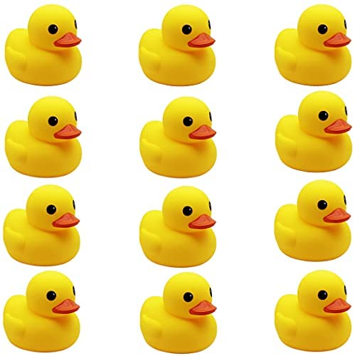 60PCS Rubber Ducks Bath Toys Mini Ducks Float and Fun Squeak for Baby Kids  Bath Toy Shower Decorations Birthday Party Carnival Game Gift