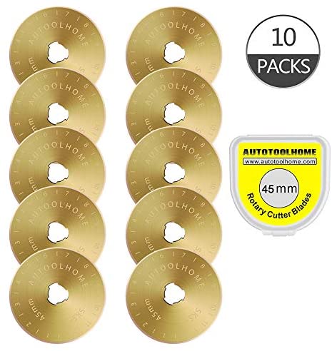 AUTOTOOLHOME Titanium Rotary Cutter Blades 60mm 10 Pack