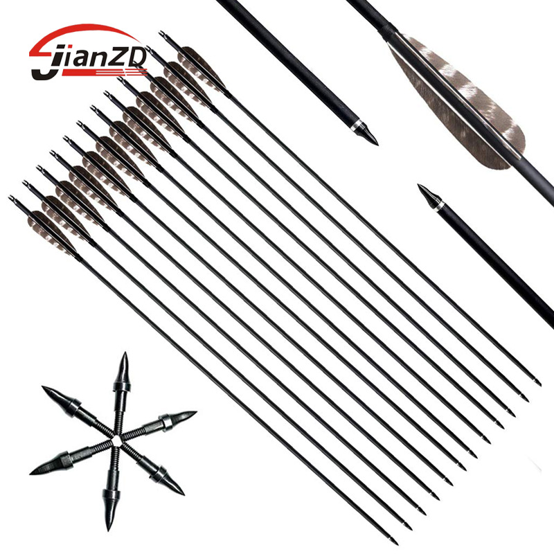 Wholesale Arrow Yi arrow shaft 30 inch mixed carbon arrow Turkey flower