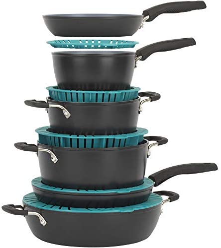 Wholesale Bialetti SmartFit Stacking cookware, 10 piece set, Gray 