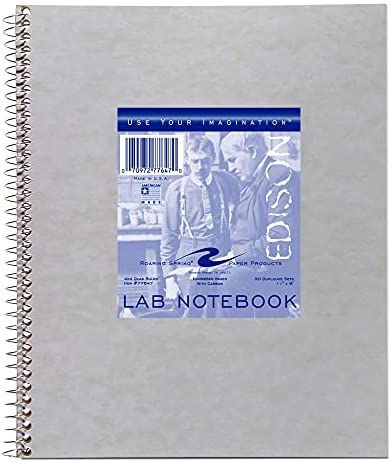 Lab Notebook 75 Carbonless Pages Spiral Bound (Copy Page Perforated)