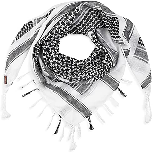 Men Premium Cotton Desert Arafat Scarf Shemagh Gamcha Keffiyeh Beige  FreeShip US