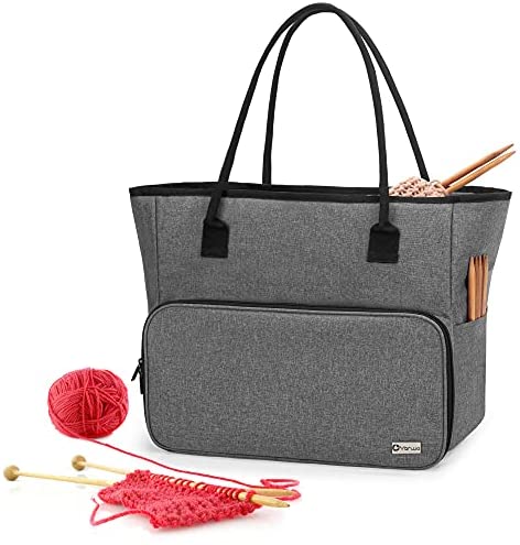 Hoshin Knitting Bag for Yarn Storage, High Capacity Yarn Totes