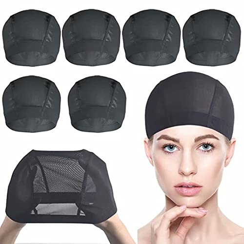 Leeven 5 Pcs/lot Black Wig Caps For Women Breathable Nylon Wig