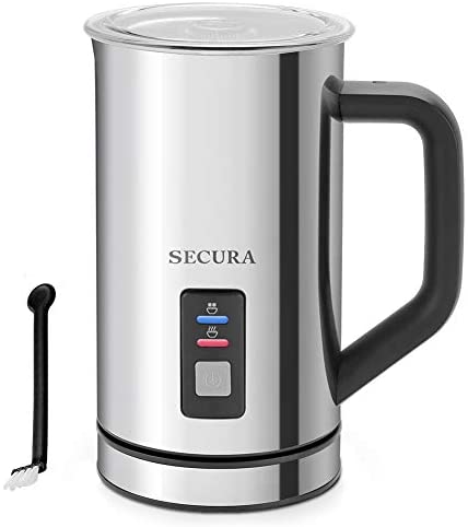  Starument Electric Automatic Milk Frother/ Foamer & Heater for  Coffee, Latte, Cappuccino, Other Creamy Drinks - 4 Settings for Cold/ Airy  Milk/ Dense Foam & Warm Milk - Easy to Use