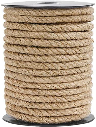 Rope 1/4inch×50feet（6mm×15m） - Jute Rope Natural Hemp Rope for