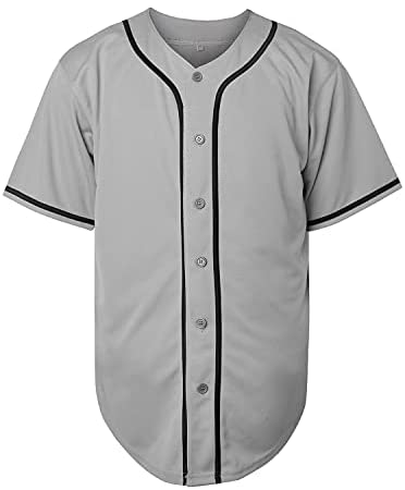  ChoiceApparel Mens Plain Solid Color Baseball Jersey