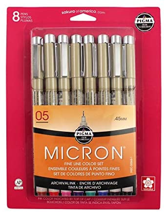  Sakura Pigma Micron Pen Set .20.30.50mm Blk 3pc