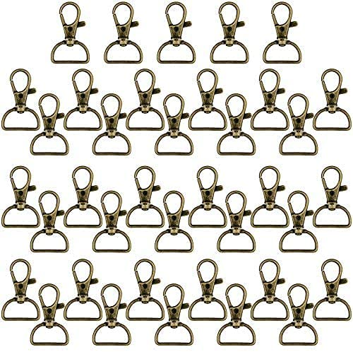 Keychain Clips, D Ring Clip Lanyard Hardware for Keychain Making, Swivel  Key