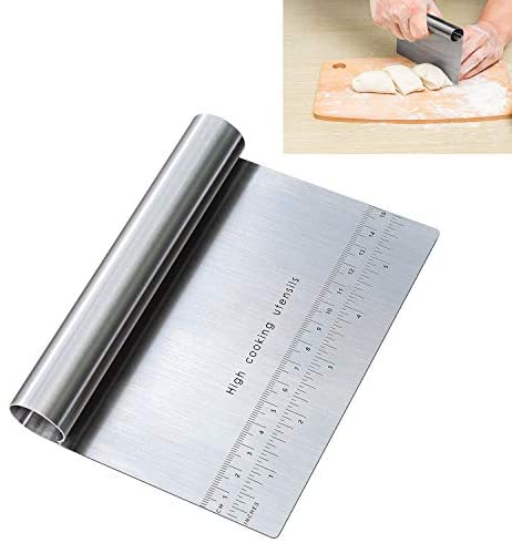 HULISEN Large Bench Scraper for Baking, 10 inch Extra Long Dough