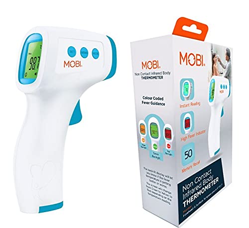 MOBI Air Non-Contact Forehead Thermometer w/Integrated Distance Sensor,  Smart Medication Reminder & Memory Recall, Fever Thermometer, Forehead