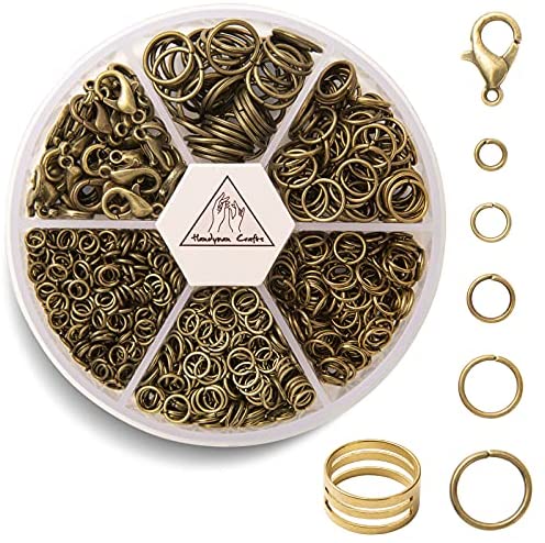 Keychain Rings for Crafts, Selizo 120pcs Gold Keychain Hardware