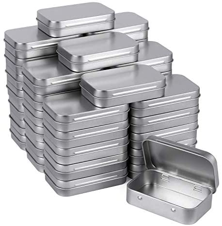 Kurtzy 10 Pack of Small Metal Tin Case Containers with Lids - Empty Cl –  Tinyyo