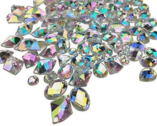 YIQIHAI 360pcs Craft Gems Jewels Acrylic Flatback Rhinestones