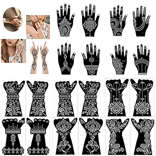 Wholesale Large Henna Tattoo Stencils For Girls Woman Body Paint Indian Arabian Temporary Tattoo Arm Hand Templates Tattoo Stickers Kit Pack Of Sheets Beauty Personal Care Supply Leader Wholesale Supply