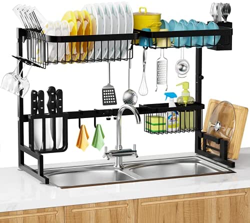 Tiktok made me buy. Over the sink dish drying rack. #besttiktokproduct, over  sink drying rack