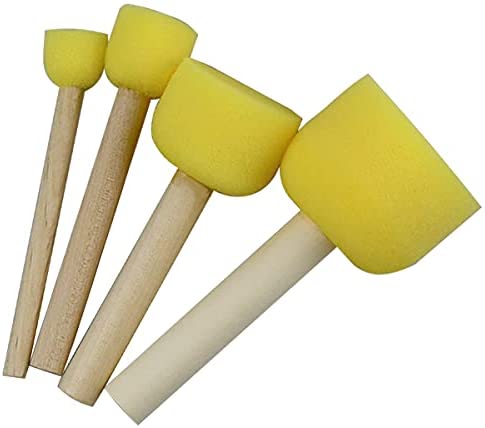 Penta Angel Round Sponges 10Pcs 3inch Yellow Painting Sponges Synthetic  Artist Sponges Watercolors Sponges for Art & Craft Pottery Clay Cleaning  Ceramics Wall (Black)