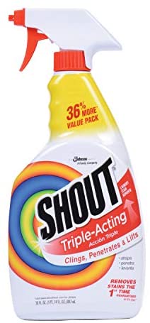 Shout Triple-Acting Laundry Stain Remover 128 floz refill + 22 floz trigger  3-PK