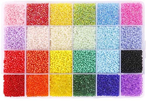 22800Pcs Glass Seed Beads for Jewelry Making Kit, Small Craft