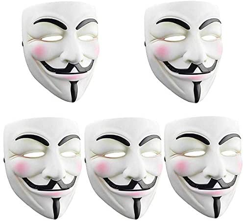 Gmasking V for Guy Fawkes Anonymous Cosplay Mask Resin Hacker Halloween  Party Costume Props