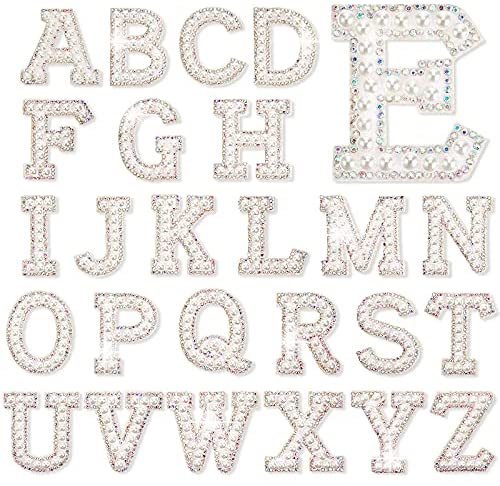 52 Pieces Glitter Rhinestone Alphabet Letter Stickers