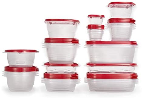 Rubbermaid Premier Flex & Seal Food Storage Set, 5 Cup, 3 Tritan Containers,  3 Grey Flex and Seal Lids, 6 Piece Bundle Set