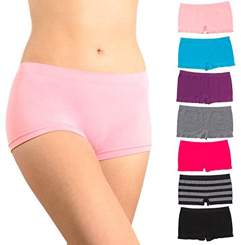 B2BODY Cotton Underwear Women - Boyshort Panties for Women Small to Plus  Size Multi Pack