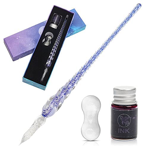  mancola Glass Dipped Pen Ink Set Handmade Crystal Calligraphy  Pen with 12 Colorful india ink for Art, Signatures, Drawing, Decoration,  Calligraphy Kits for Beginners Ma-13 : Arts, Crafts & Sewing