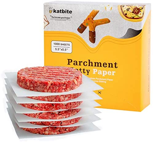 Parchment Paper Squares 4X4 Inch Set of 300 Small Hamburger Patty Paper/Nonstick