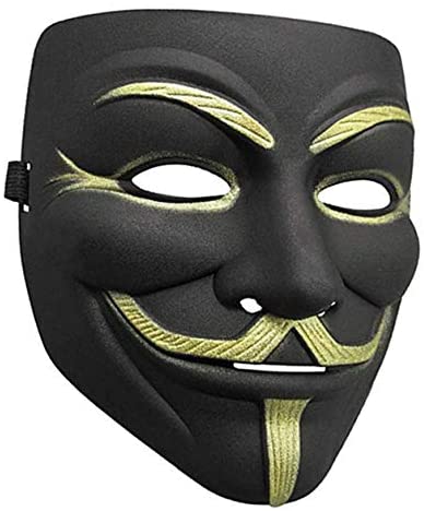 Brushed Silver Guy Fawkes Anonymous V for Vendetta Halloween Costume Mask
