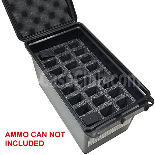 50 Cal Ammo Can 24 Pistol Magazine Holder Foam - Insert for Steel