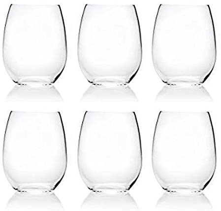 KX-WARE Unbreakable 18-ounce Acrylic Stemless Wine Glasses, set of 8 Clear