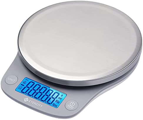 Fradel 0.1g Kitchen Food Scale 2024 - Waterproof Scale for Food Ounces and Grams, Cooking and Baking Scale W/A Stainless Steel Plate, Backlight