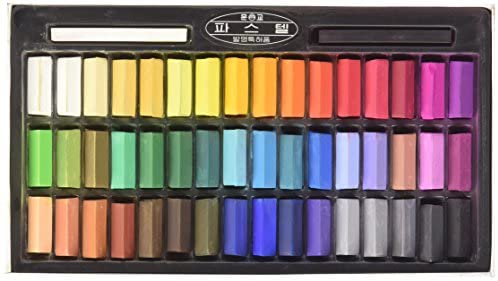 Soft Pastels for Professional - Square Chalk pastel Assorted Colors (48  Colors) HASHI Non Toxic