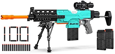  Electric Automatic Toy Guns for Nerf Guns - M416 Auto-Manual  Sniper Toy Gun with Scope Bipod - 160 Bullets - Toy Guns for Boys Age 8-12  Kids Toy Gifts for Birthday