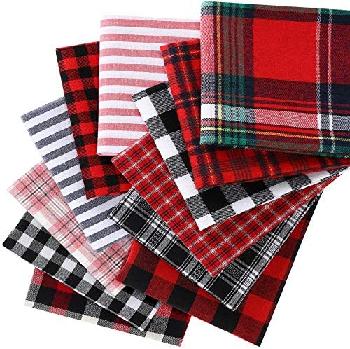  Fleece Plaid Stewart Tartan Red Royal, Fabric by the