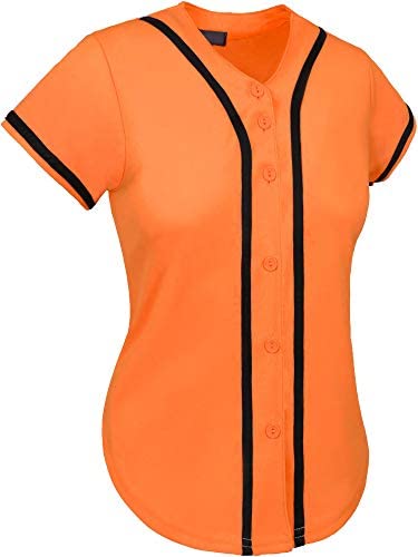 Unisex We Sub’N ️ Interlock Baseball Jersey Blank Burnt Orange / White Piping / Large