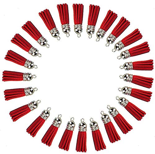 Tassels Charms for Jewelry Making Paxcoo 120Pcs Keychain Tassels