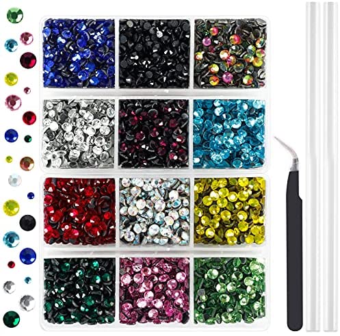 4320Pcs SS20 Flatback Rhinestones for Crafts Bulk Clear-Crystals