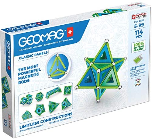 Geomag - COLOR - 91-Piece Magnetic Building Set, Certified STEM  Construction Toy, Safe for Ages 3 and Up