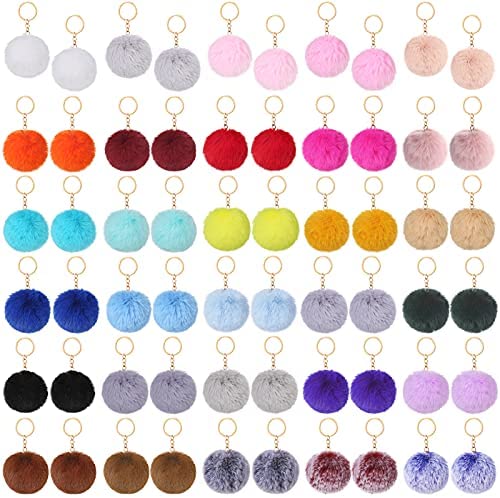 Puff Ball Keychains