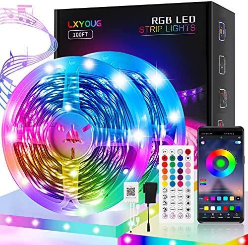  Govee 100ft LED Strip Lights, Bluetooth RGB
