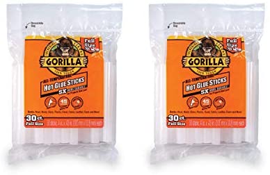  Gorilla 3022502 Hot Glue Sticks 8 In. Mini Size, 25Count (6  pack) : Arts, Crafts & Sewing