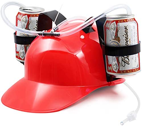 Ekkhysis Beer Hat,Funny Hat for Drinking Soda,Beer Helmet,Drinking Accessories Gifts for Man