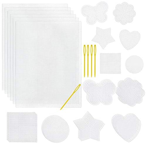 Pllieay 3 Pieces Big Size Mesh Plastic Canvas Sheets for Embroidery,  Acrylic Yarn Crafting, Knit and Crochet Projects, 6