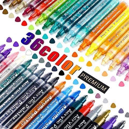 Acrylic Paint Pens 22 Assorted Skin Flesh Tones Pro Color Series Markers  Set 0.7mm Extra Fine