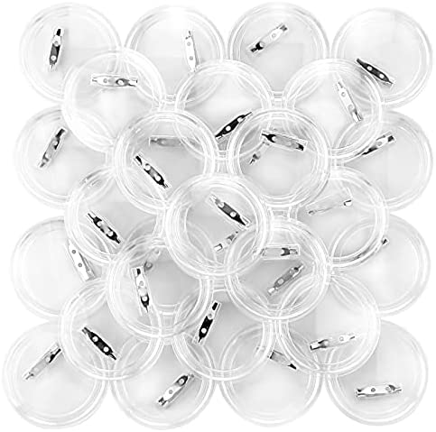 OTYMIOW 30pcs 2.4 inch Clear Button Pin Acrylic Design Button Badge Badges Kit for DIY Crafts and Children's Paper Craft Activities and More