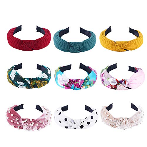 Wholesale 9 Pack Headbands for Women, Pearl Headbands Knotted Headbands ...