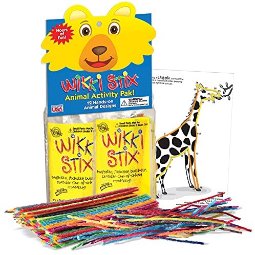  Wikki Stix Bilingual Traveler (French and English) - 144 Wikki  Stix in bright, colorful carrying travel case and 12 page activity book,  Made in the USA! : Toys & Games
