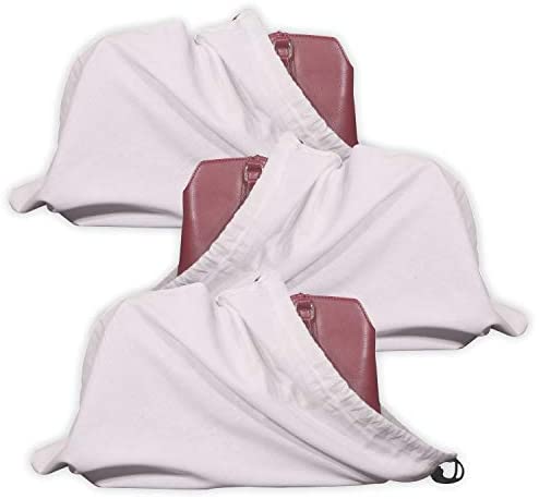 Dust Bags for Handbags - 3 Pack Flannel Duster Bags, Large Cotton Fabr